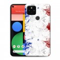 Дизайнерский пластиковый чехол для Google Pixel 5 Флаг Франции