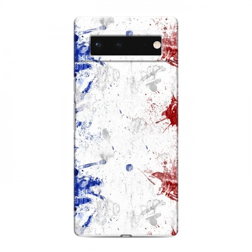 Дизайнерский силиконовый с усиленными углами чехол для Google Pixel 6 Флаг Франции