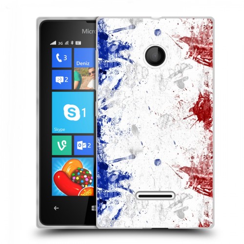 Дизайнерский пластиковый чехол для Microsoft Lumia 435 Флаг Франции