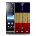 Дизайнерский пластиковый чехол для Sony Xperia S Флаг Франции