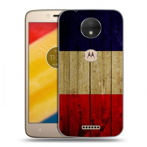 Дизайнерский пластиковый чехол для Motorola Moto C Флаг Франции
