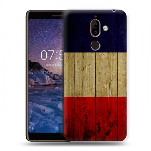 Дизайнерский пластиковый чехол для Nokia 7 Plus Флаг Франции