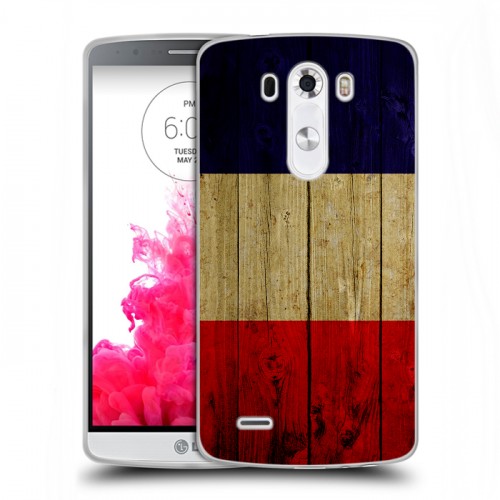 Дизайнерский пластиковый чехол для LG G3 (Dual-LTE) Флаг Франции