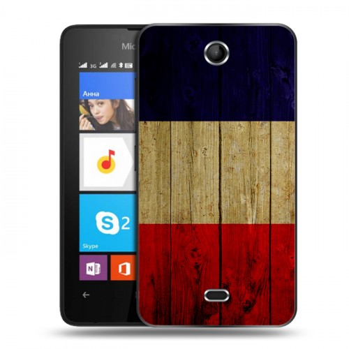 Дизайнерский силиконовый чехол для Microsoft Lumia 430 Dual SIM Флаг Франции