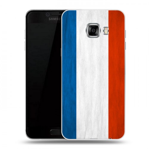 Дизайнерский пластиковый чехол для Samsung Galaxy C7 Флаг Франции