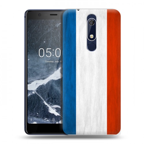 Дизайнерский пластиковый чехол для Nokia 5.1 Флаг Франции