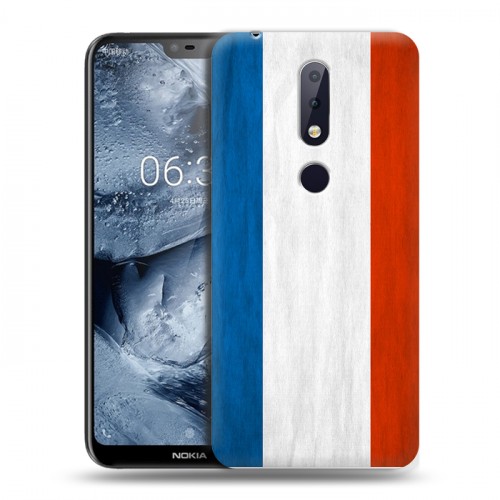 Дизайнерский пластиковый чехол для Nokia 6.1 Plus Флаг Франции