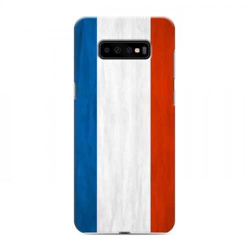 Дизайнерский пластиковый чехол для Samsung Galaxy S10 Plus Флаг Франции