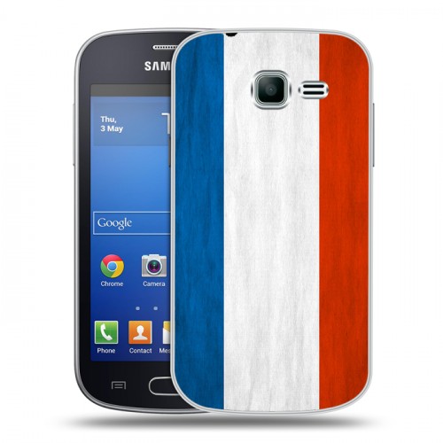 Дизайнерский пластиковый чехол для Samsung Galaxy Trend Lite Флаг Франции