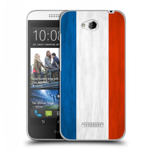 Дизайнерский пластиковый чехол для HTC Desire 616 Флаг Франции