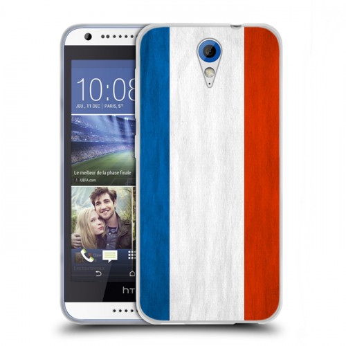 Дизайнерский пластиковый чехол для HTC Desire 620 Флаг Франции