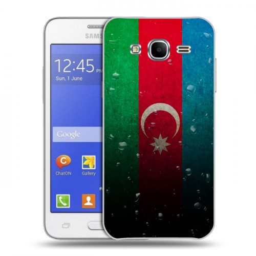 Дизайнерский пластиковый чехол для Samsung Galaxy J7 Флаг Азербайджана