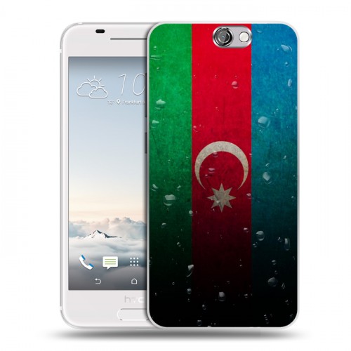 Дизайнерский пластиковый чехол для HTC One A9 Флаг Азербайджана