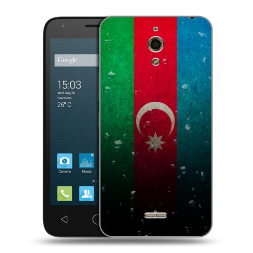 Дизайнерский силиконовый чехол для Alcatel One Touch Pixi 4 (6) Флаг Азербайджана