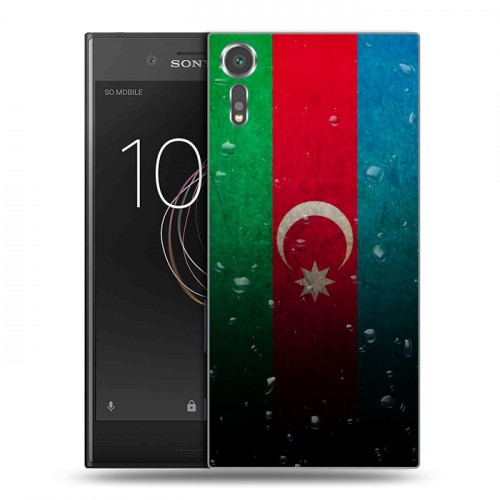 Дизайнерский пластиковый чехол для Sony Xperia XZs Флаг Азербайджана