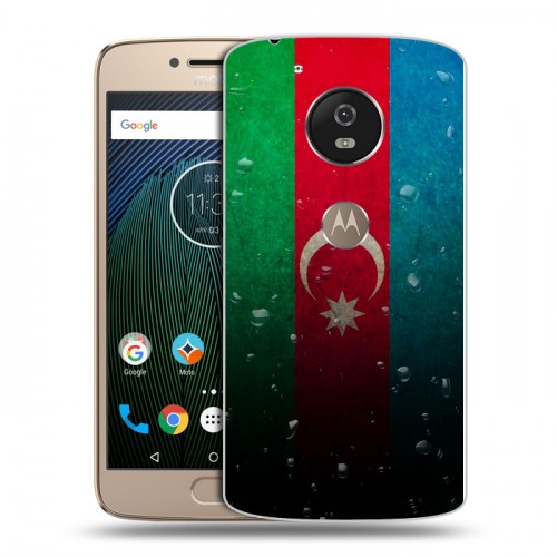 Дизайнерский силиконовый чехол для Motorola Moto G5s Флаг Азербайджана