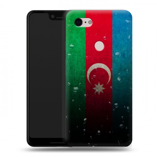 Дизайнерский силиконовый чехол для Google Pixel 3 XL Флаг Азербайджана
