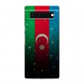 Дизайнерский силиконовый с усиленными углами чехол для Google Pixel 6 Флаг Азербайджана
