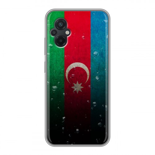 Дизайнерский силиконовый с усиленными углами чехол для Xiaomi Poco M5 Флаг Азербайджана