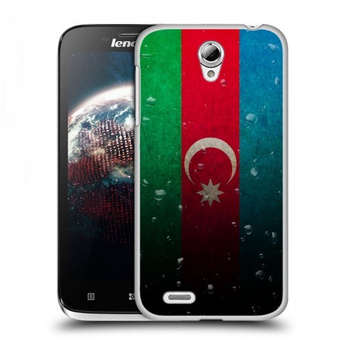 Дизайнерский пластиковый чехол для Lenovo A859 Ideaphone Флаг Азербайджана