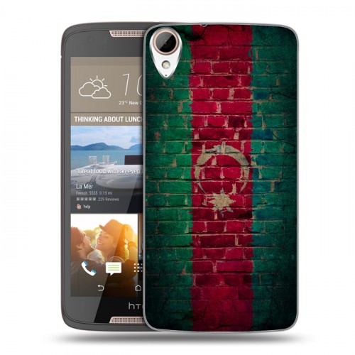 Дизайнерский пластиковый чехол для HTC Desire 828 Флаг Азербайджана