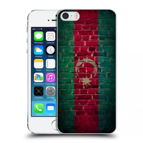 Дизайнерский пластиковый чехол для Iphone 5s Флаг Азербайджана