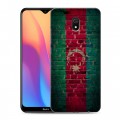 Дизайнерский силиконовый с усиленными углами чехол для Xiaomi RedMi 8A Флаг Азербайджана