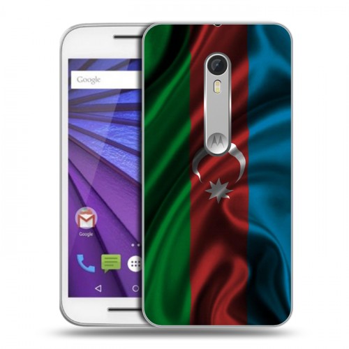 Дизайнерский пластиковый чехол для Lenovo Moto G Флаг Азербайджана