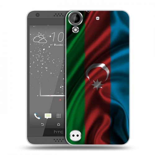 Дизайнерский пластиковый чехол для HTC Desire 530 Флаг Азербайджана