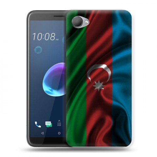 Дизайнерский пластиковый чехол для HTC Desire 12 Флаг Азербайджана