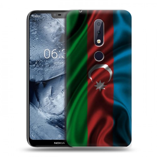 Дизайнерский силиконовый чехол для Nokia 6.1 Plus Флаг Азербайджана