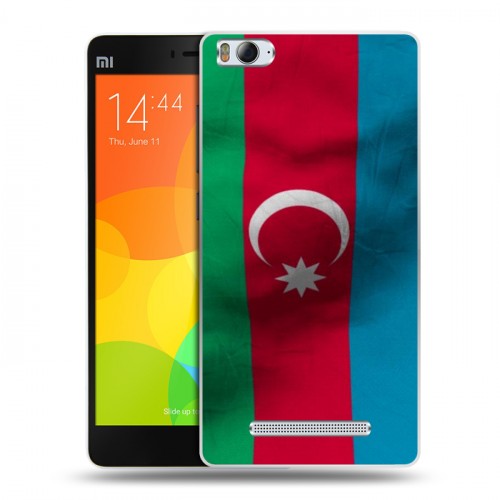 Дизайнерский пластиковый чехол для Xiaomi Mi4i Флаг Азербайджана
