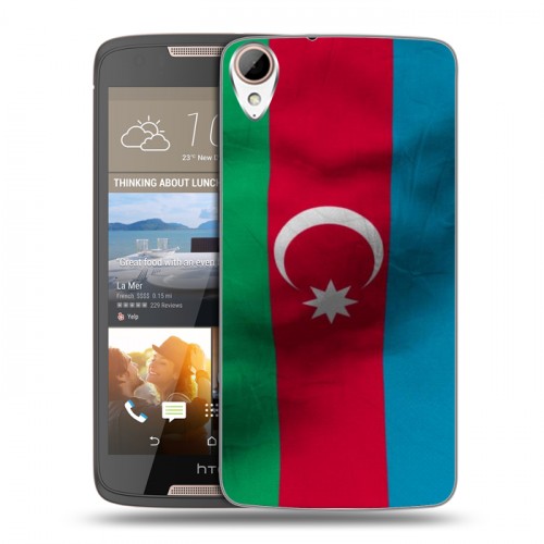 Дизайнерский пластиковый чехол для HTC Desire 828 Флаг Азербайджана
