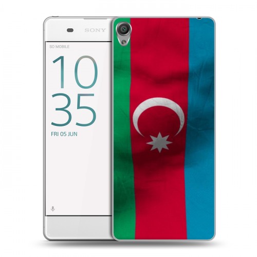 Дизайнерский пластиковый чехол для Sony Xperia XA Флаг Азербайджана