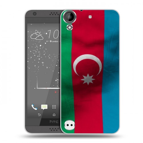 Дизайнерский пластиковый чехол для HTC Desire 530 Флаг Азербайджана