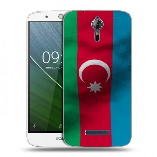 Дизайнерский силиконовый чехол для Acer Liquid Zest Plus Флаг Азербайджана