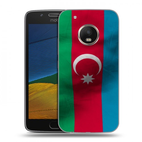 Дизайнерский силиконовый чехол для Lenovo Moto G5 Флаг Азербайджана