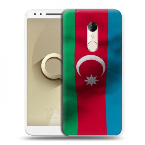Дизайнерский пластиковый чехол для Alcatel 3 Флаг Азербайджана