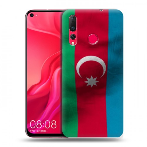 Дизайнерский пластиковый чехол для Huawei Nova 4 Флаг Азербайджана