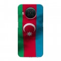 Дизайнерский пластиковый чехол для Nokia X10 Флаг Азербайджана