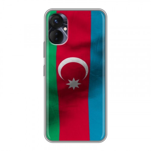 Дизайнерский силиконовый с усиленными углами чехол для Tecno Spark 9 Pro Флаг Азербайджана