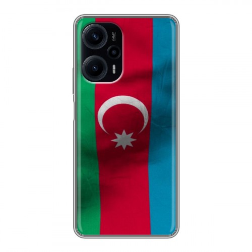 Дизайнерский силиконовый с усиленными углами чехол для XIaomi Poco F5 Флаг Азербайджана