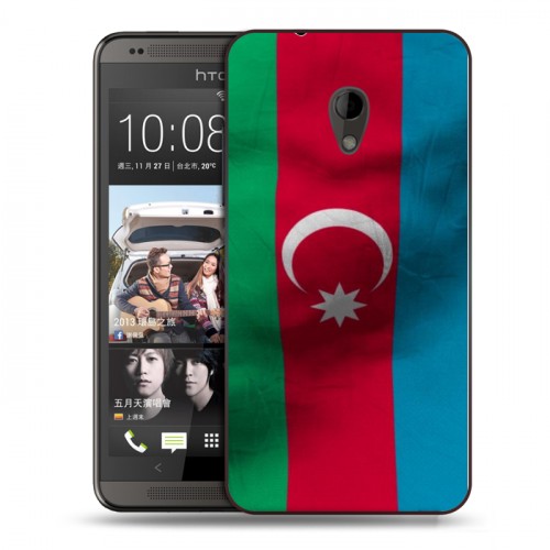 Дизайнерский пластиковый чехол для HTC Desire 700 Флаг Азербайджана