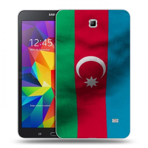 Дизайнерский силиконовый чехол для Samsung GALAXY Tab 4 7.0 Флаг Азербайджана