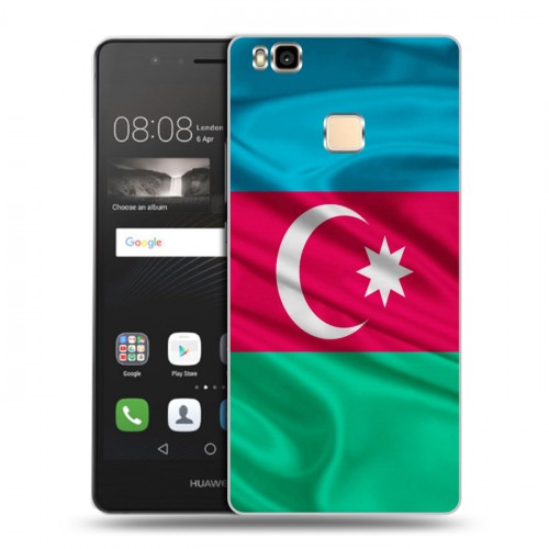 Дизайнерский пластиковый чехол для Huawei P9 Lite Флаг Азербайджана