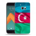 Дизайнерский пластиковый чехол для HTC 10 Флаг Азербайджана