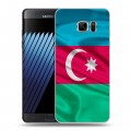 Дизайнерский пластиковый чехол для Samsung Galaxy Note 7 Флаг Азербайджана