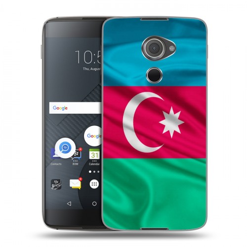 Дизайнерский пластиковый чехол для Blackberry DTEK60 Флаг Азербайджана