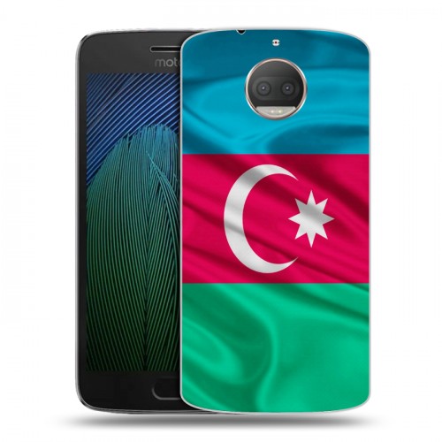 Дизайнерский пластиковый чехол для Motorola Moto G5s Plus Флаг Азербайджана