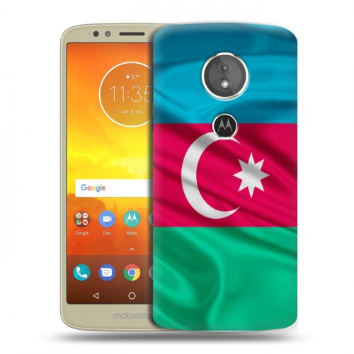 Дизайнерский пластиковый чехол для Motorola Moto E5 Флаг Азербайджана